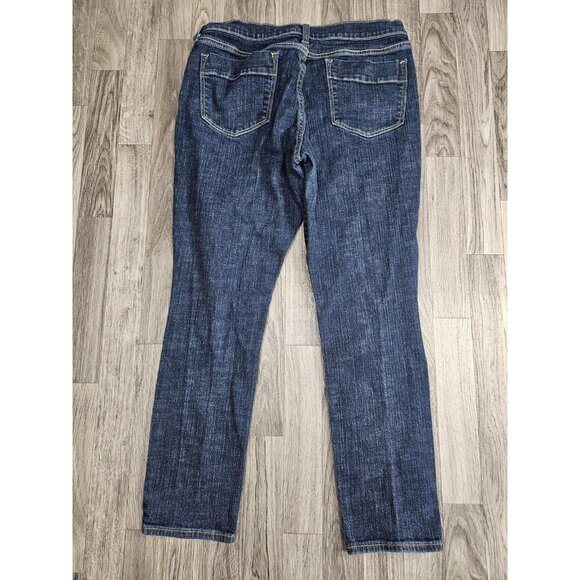 (3/$35) Old Navy Jeans Womens 12 Blue Sweetheart Stretch Denim Mid Rise Straight - Picture 2 of 12